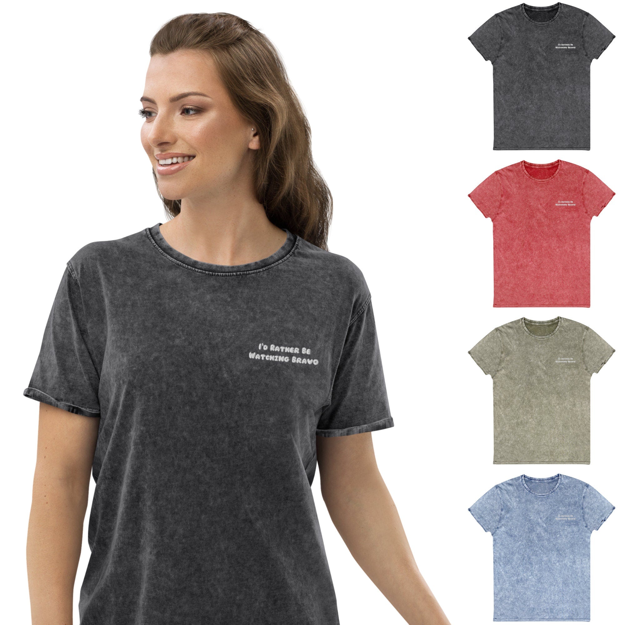 I'd Rather Be Watching Bravo | Denim T-Shirt